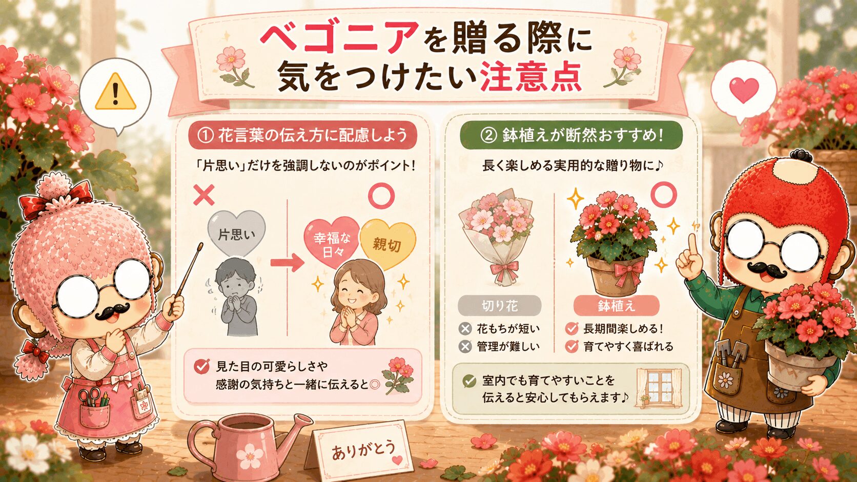 ベゴニアを贈る注意点ガイド