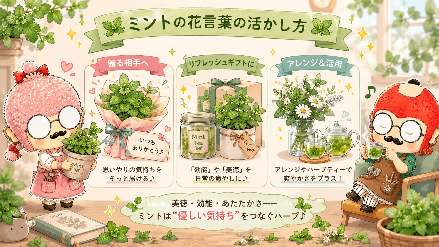 ミントの花言葉の活かし方