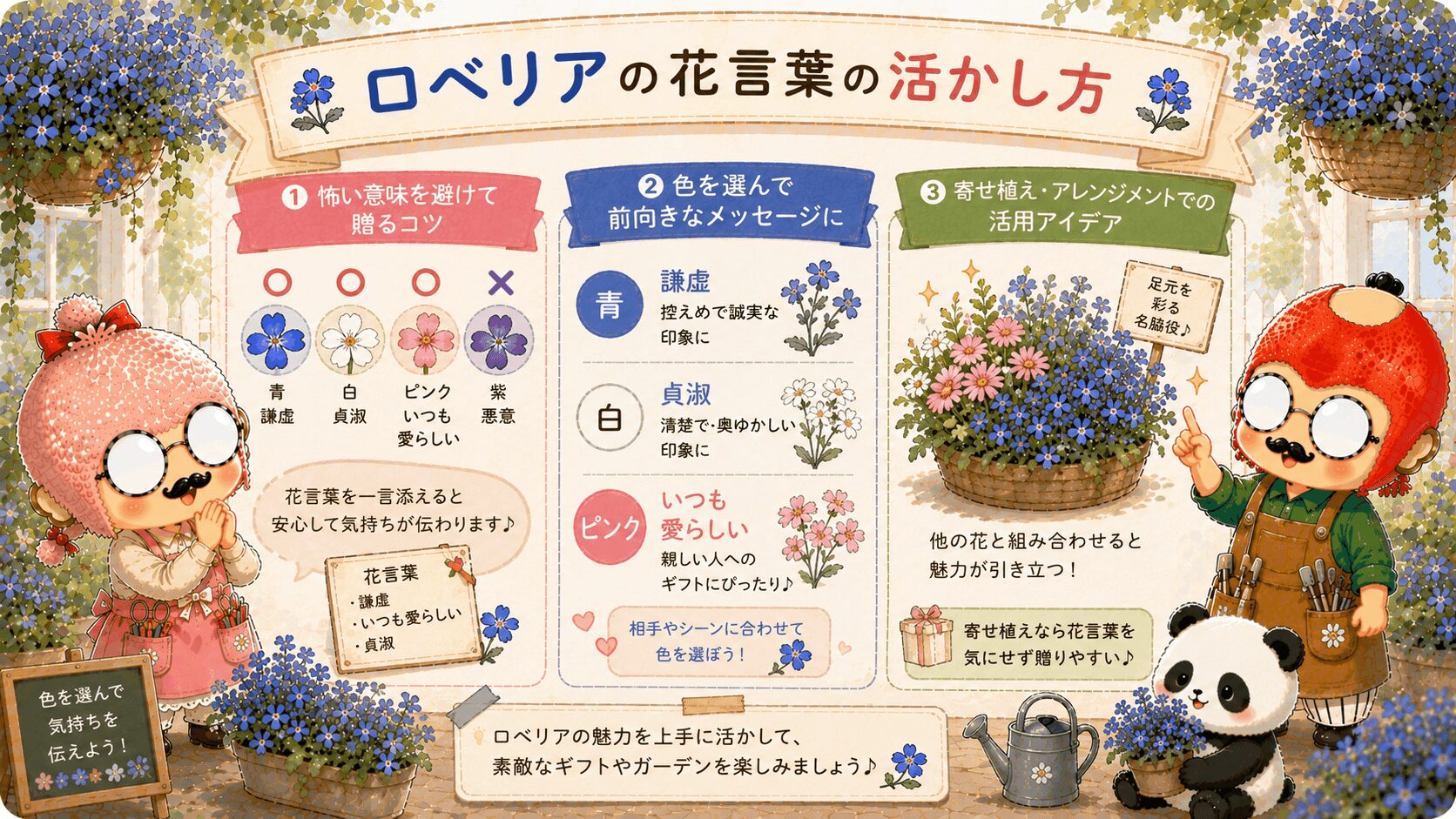ロベリアの花言葉の活かし方