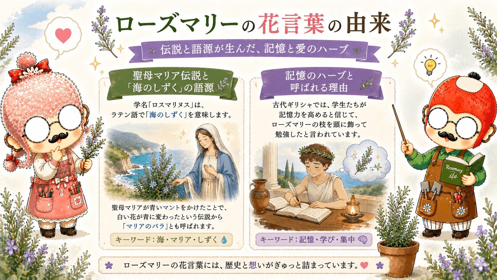 ローズマリーの花言葉の由来