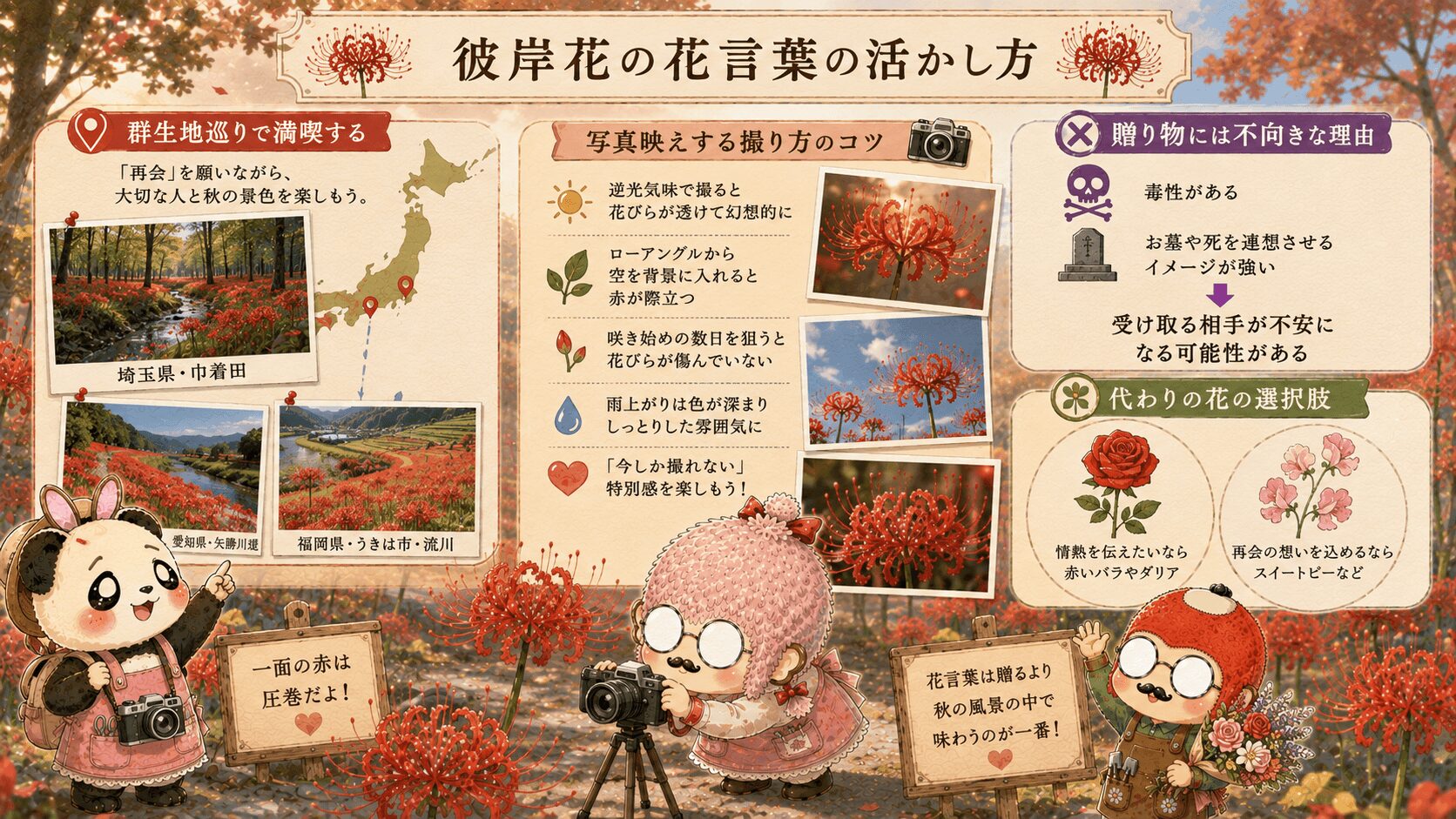 彼岸花の花言葉の活かし方