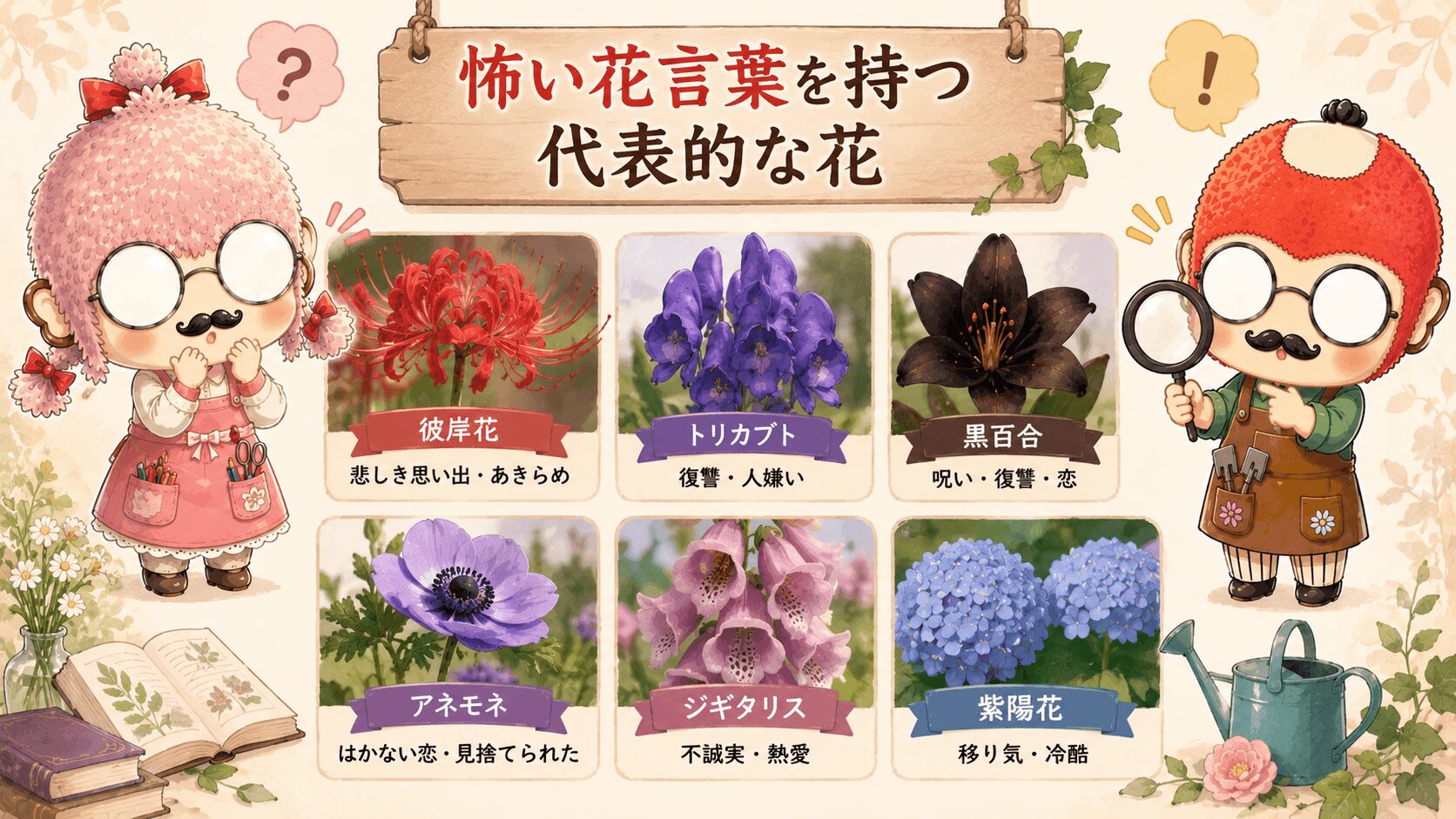 怖い花言葉の代表的な花