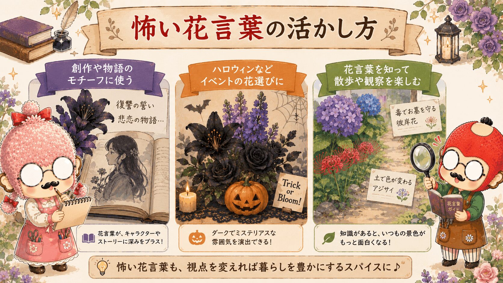 怖い花言葉の活かし方