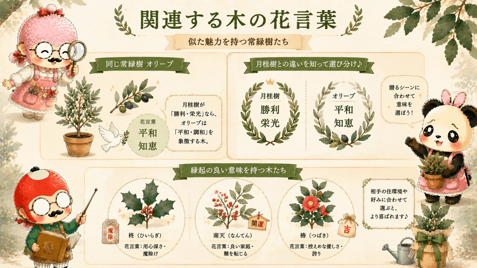 月桂樹に関連する木の花言葉