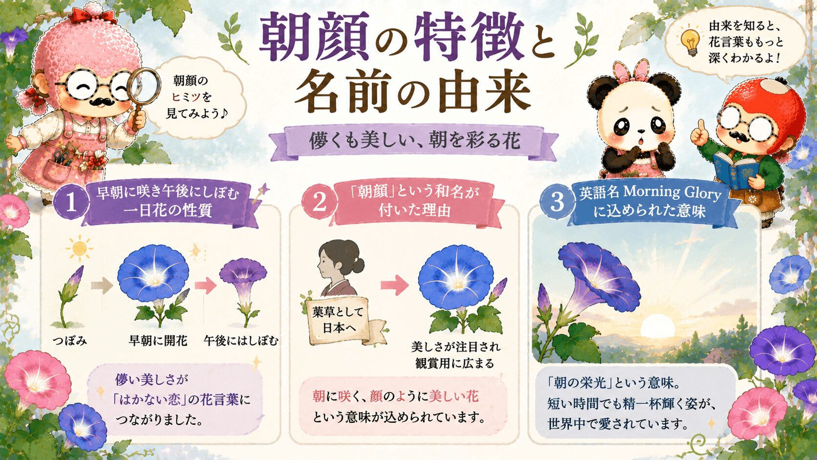 朝顔の特徴と名前の由来