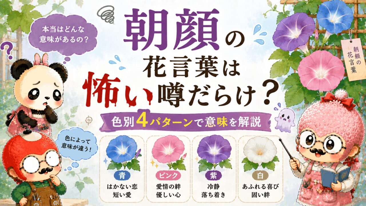 朝顔の花言葉は怖い噂だらけ?色別4パターンで意味を解説