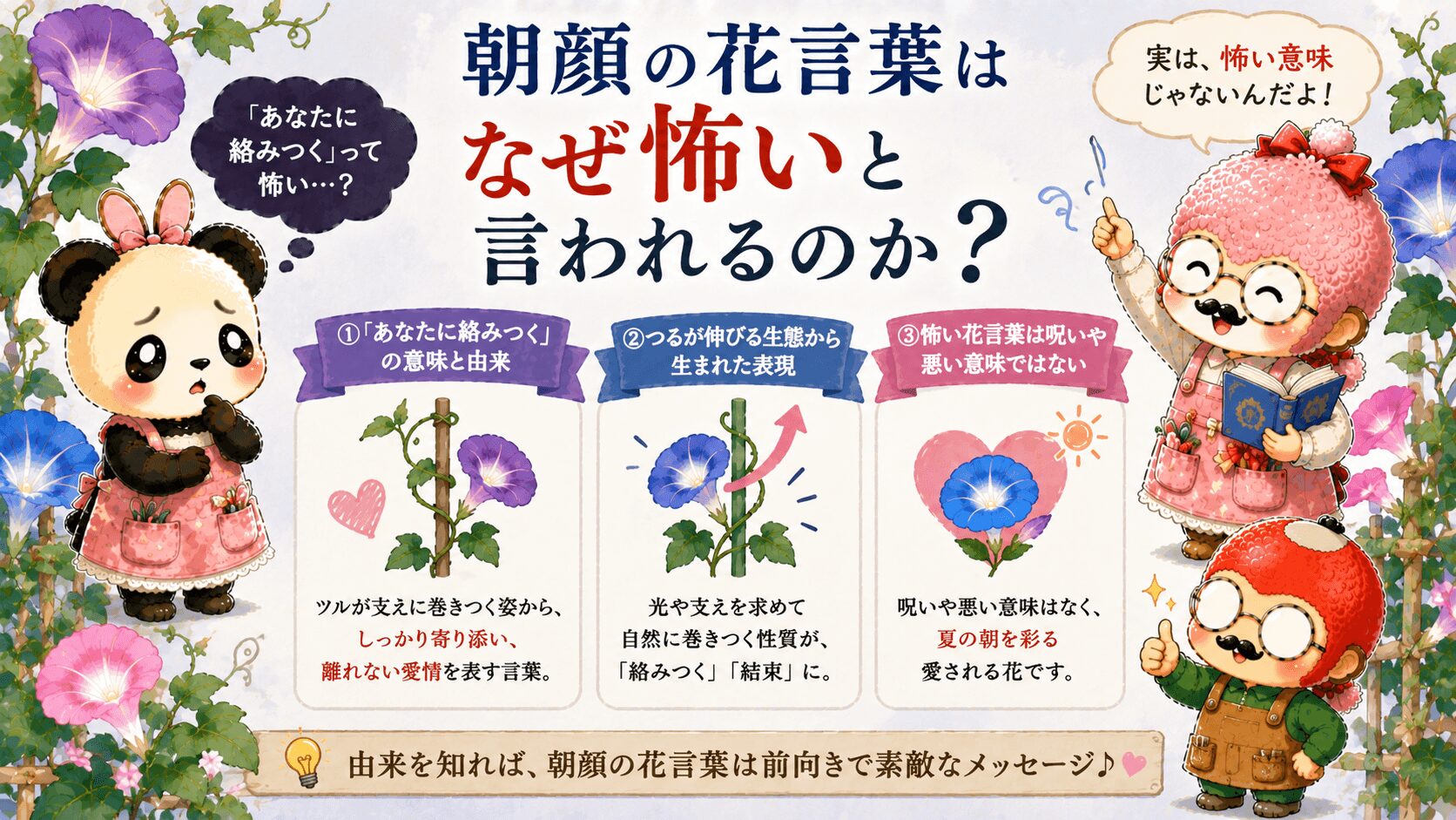 朝顔の花言葉が怖いと言われる理由