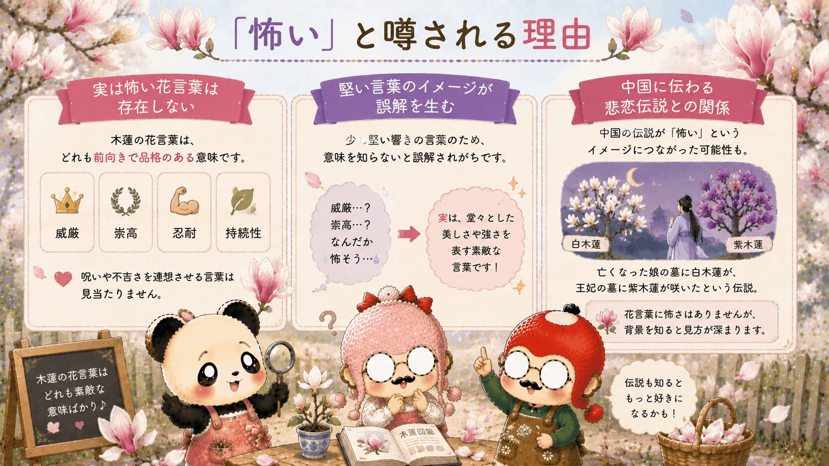木蓮の花言葉が怖いと言われる謎