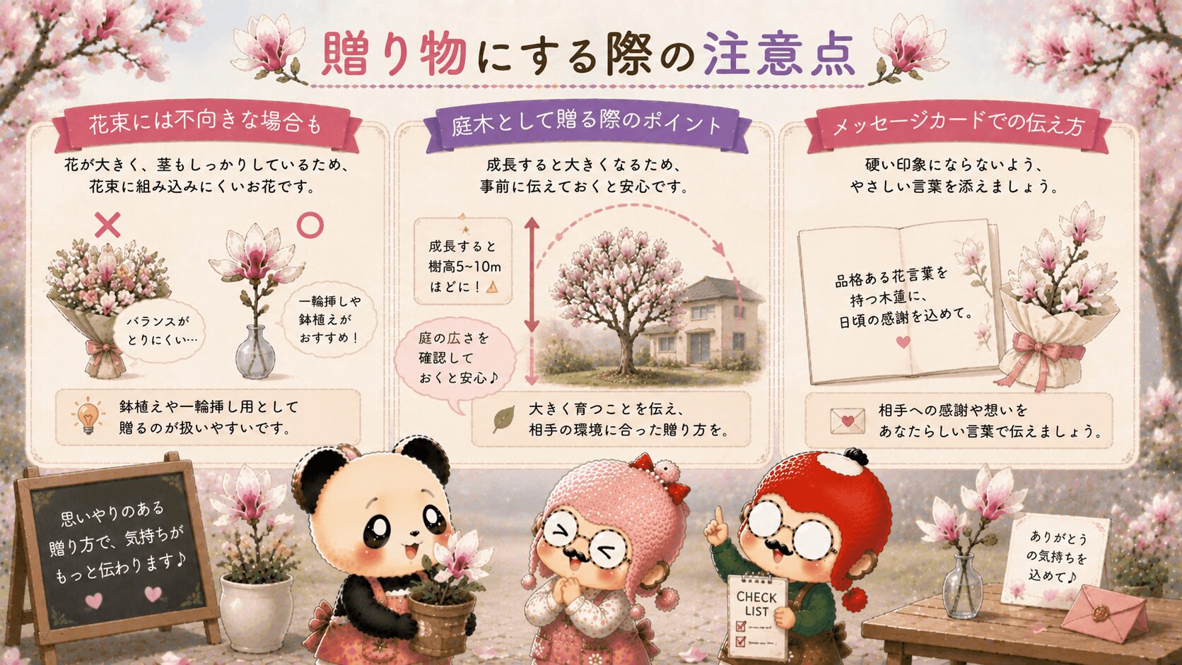木蓮を贈り物にする時の注意点