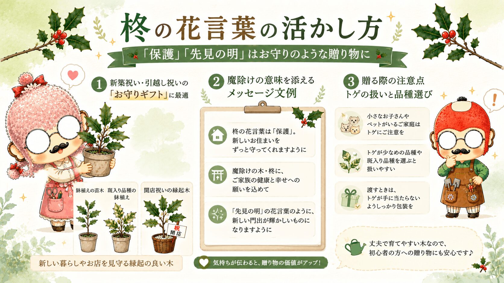 柊の花言葉の活かし方