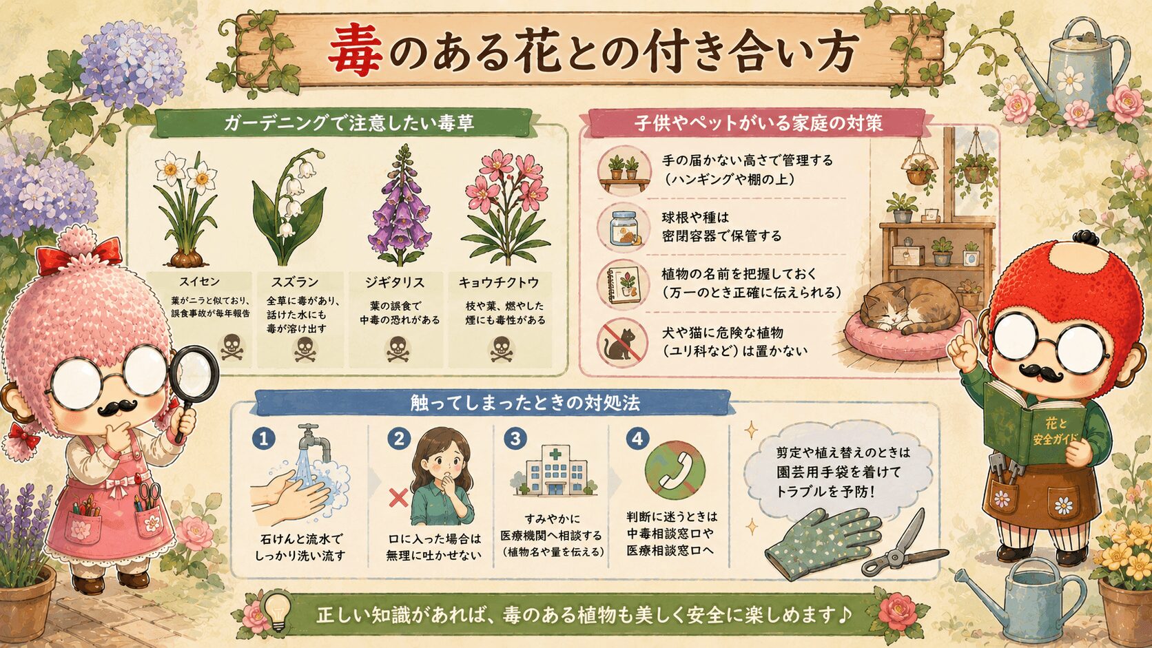 毒のある花と安全対策