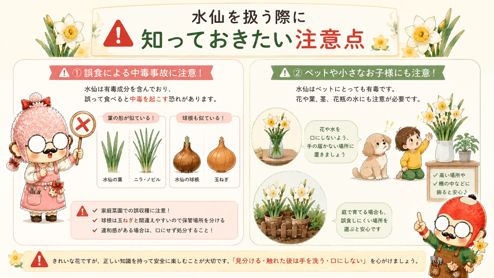 水仙の注意点