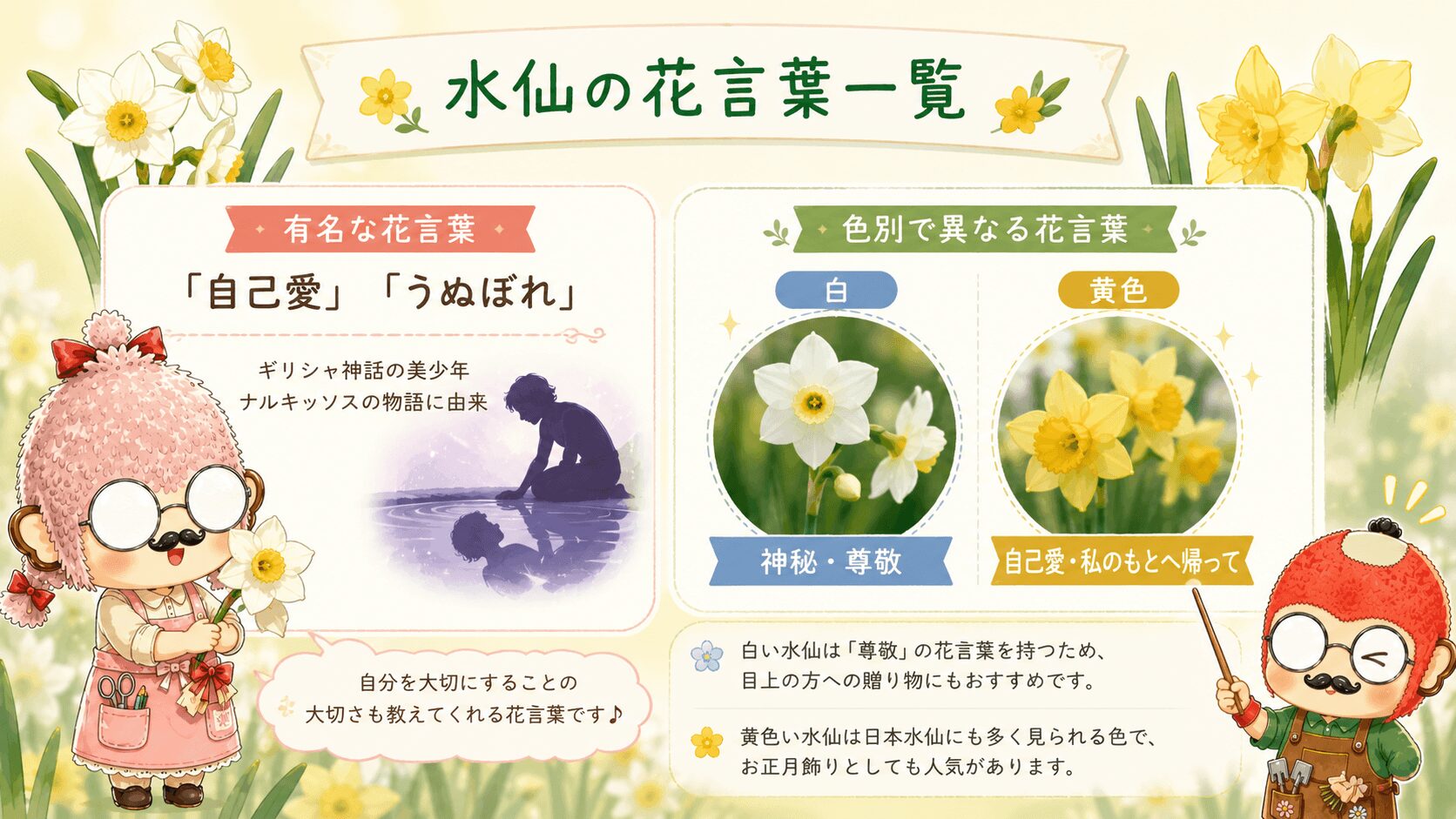 水仙の花言葉一覧