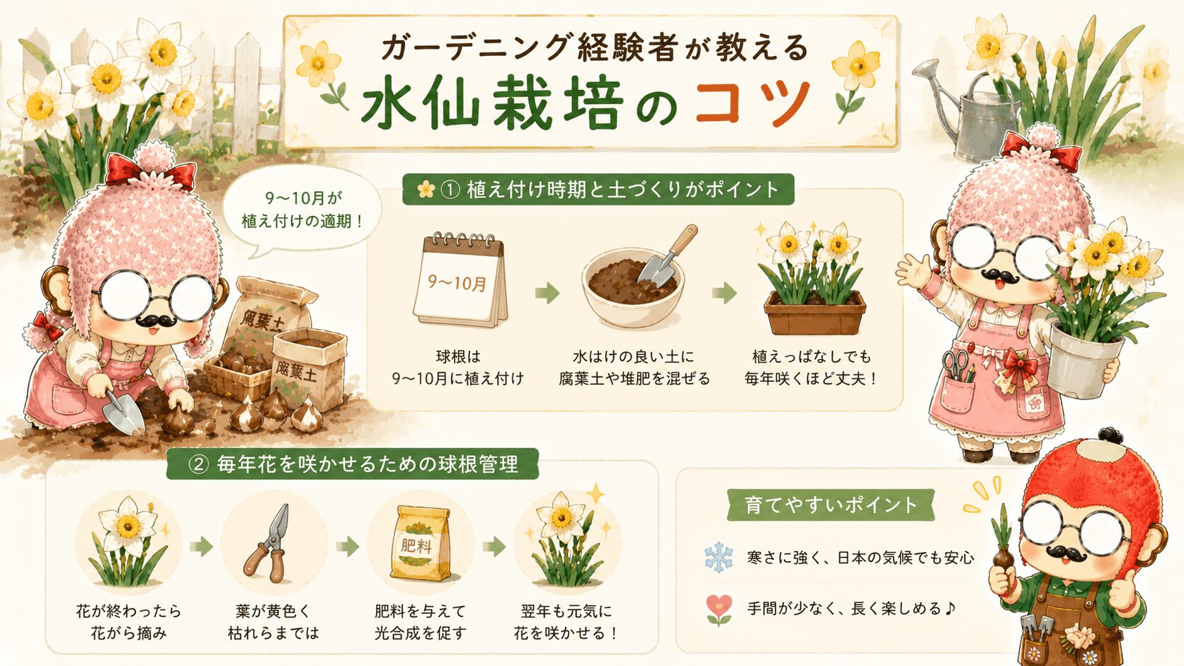 水仙栽培のコツ