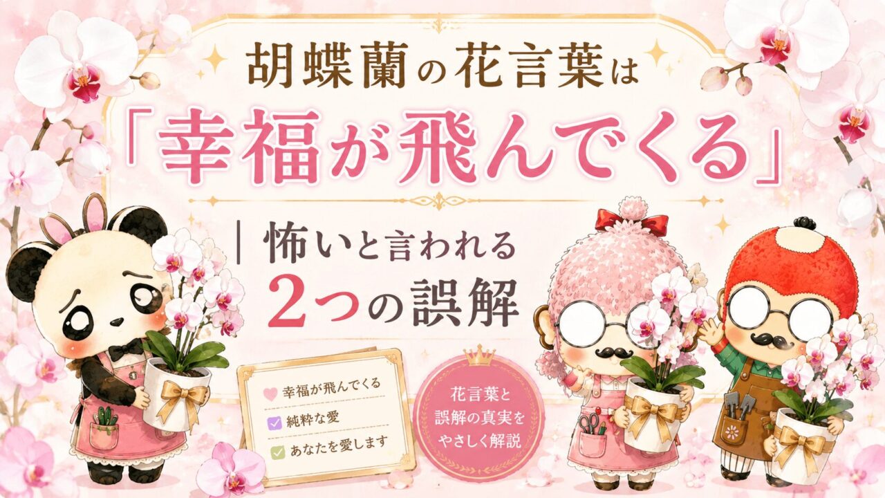 胡蝶蘭の花言葉は「幸福が飛んでくる」|怖いと言われる2つの誤解