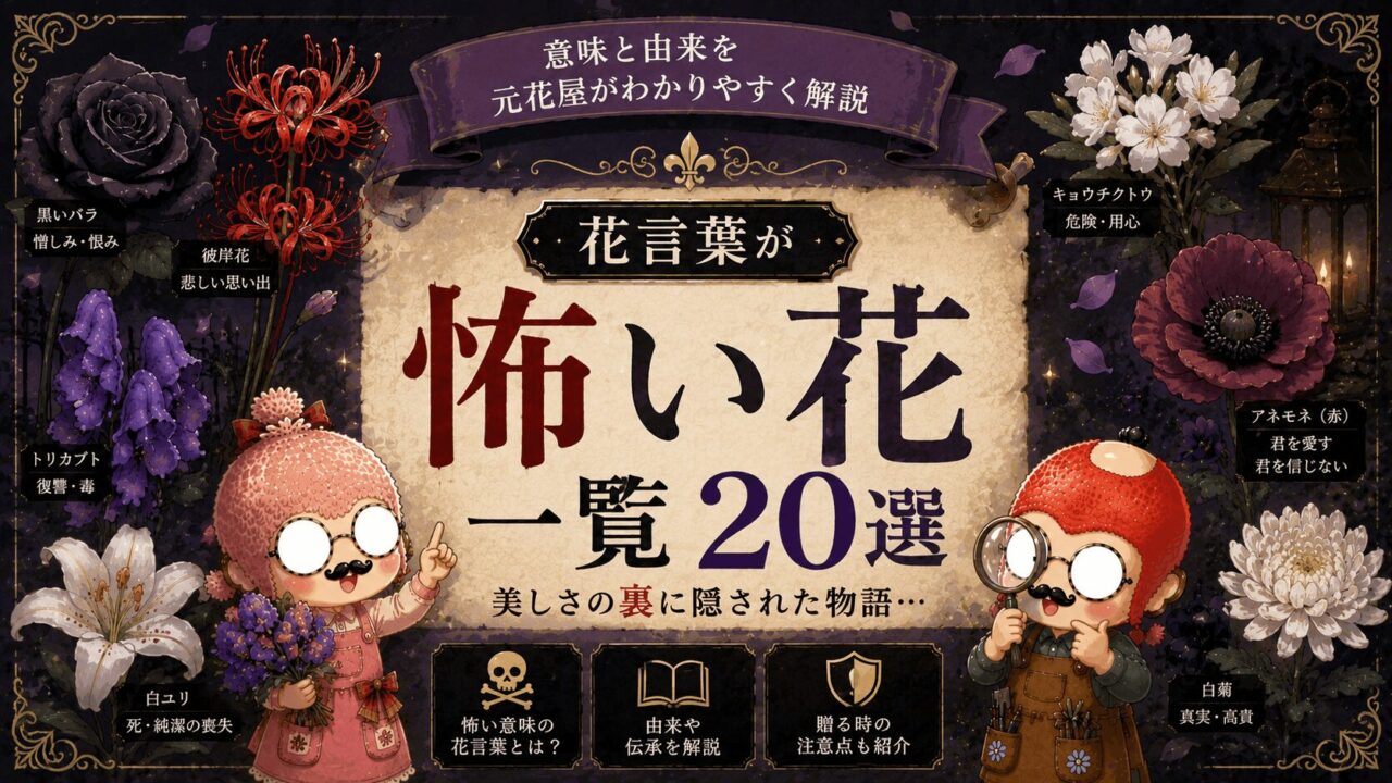 花言葉が怖い花一覧20選|意味と由来を元花屋がわかりやすく解説