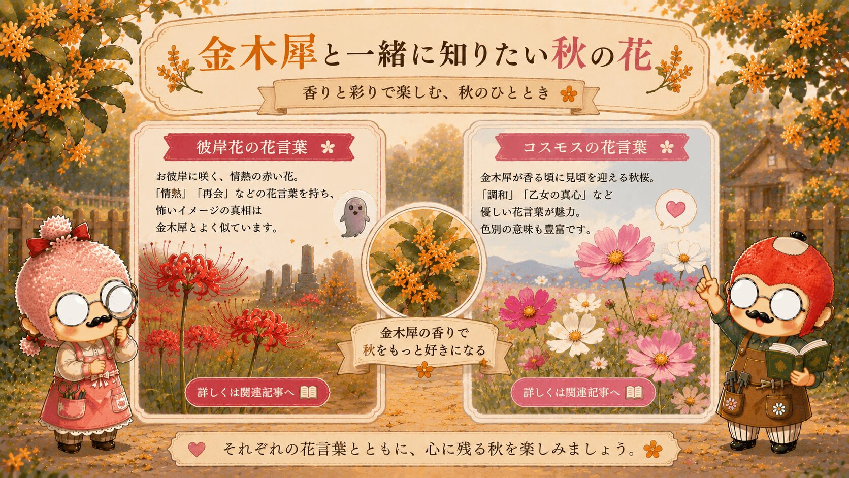 金木犀と一緒に知りたい秋の花