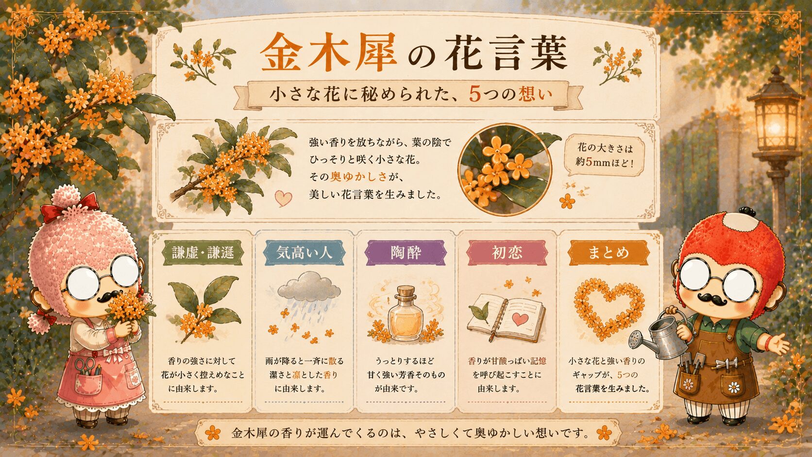 金木犀の花言葉一覧