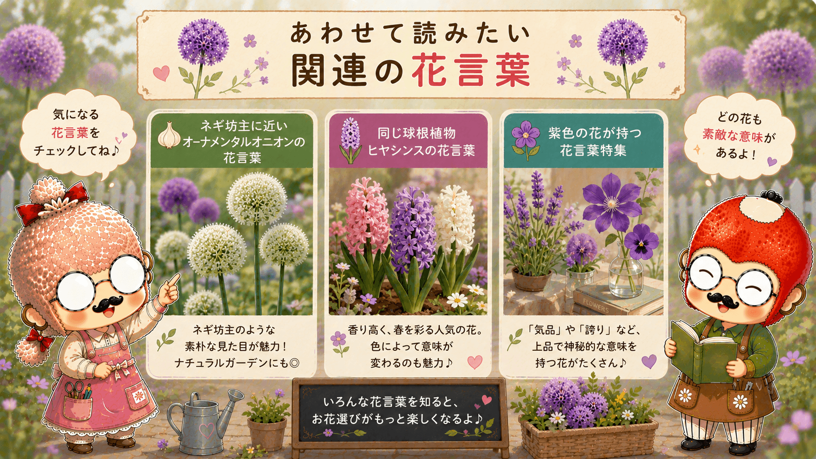 アリウムの花言葉に関連する花々