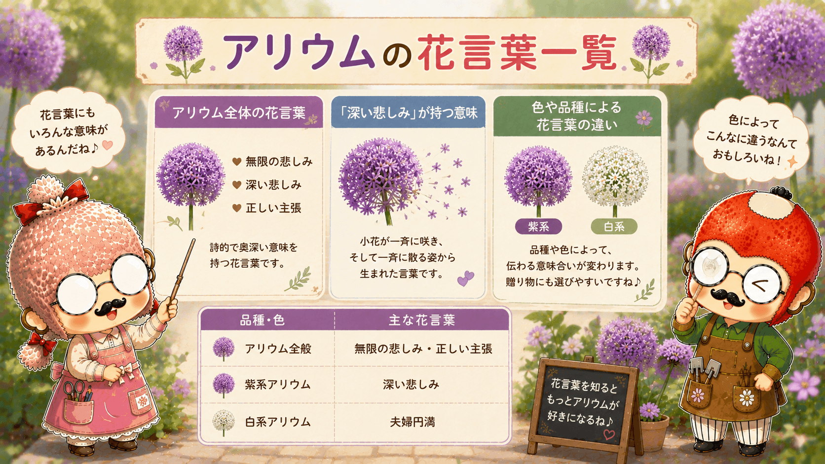 アリウムの花言葉一覧