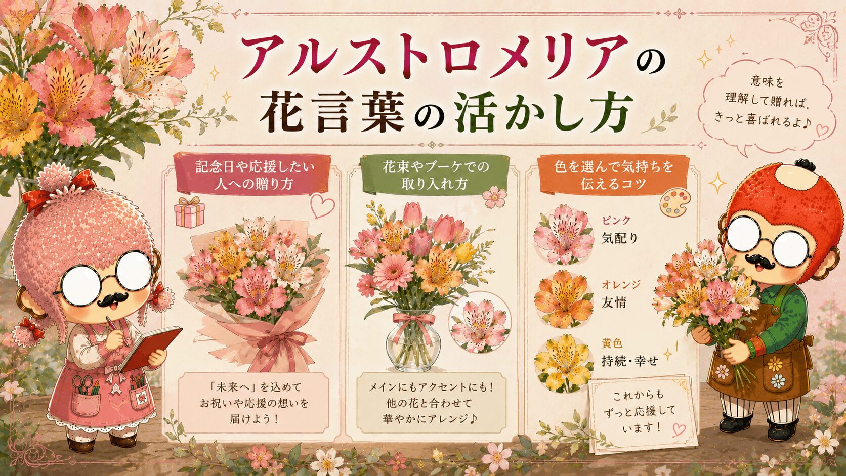 アルストロメリアの花言葉の活かし方