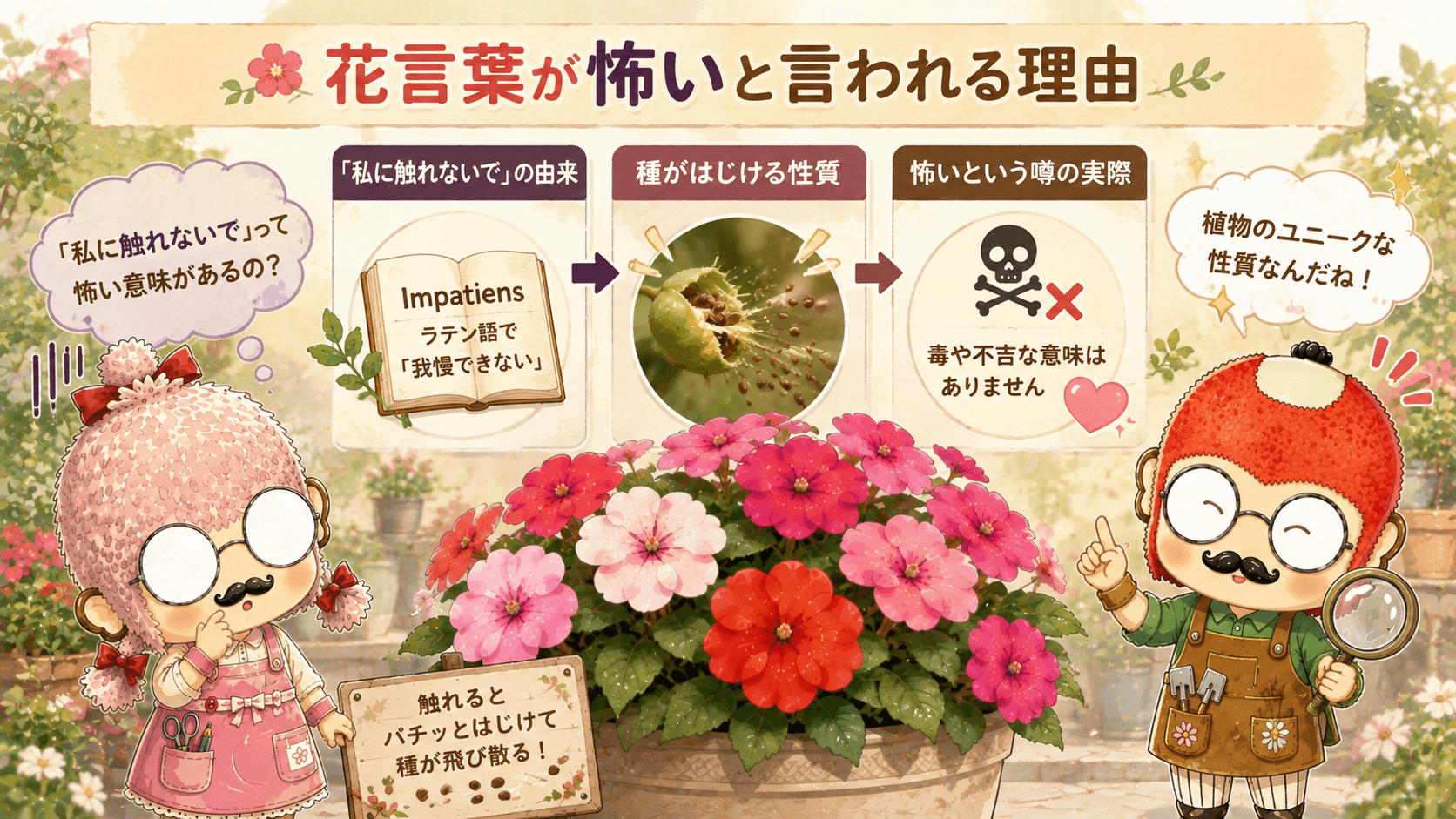 インパチェンスの花言葉が怖いと言われる理由