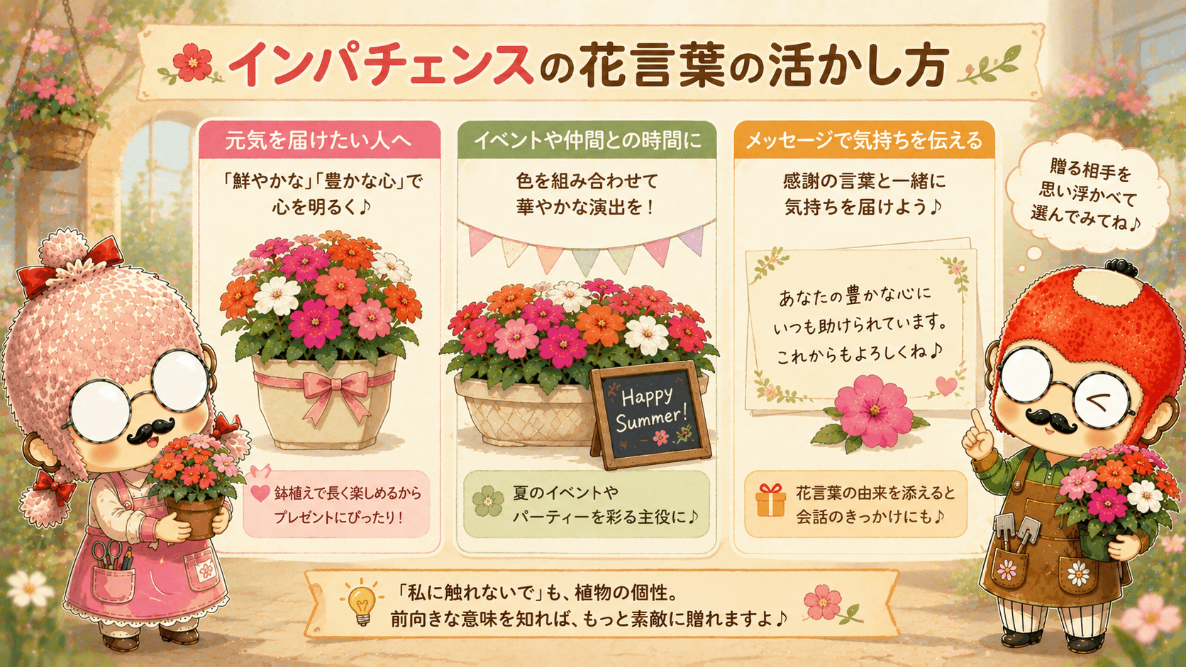 インパチェンスの花言葉の活かし方