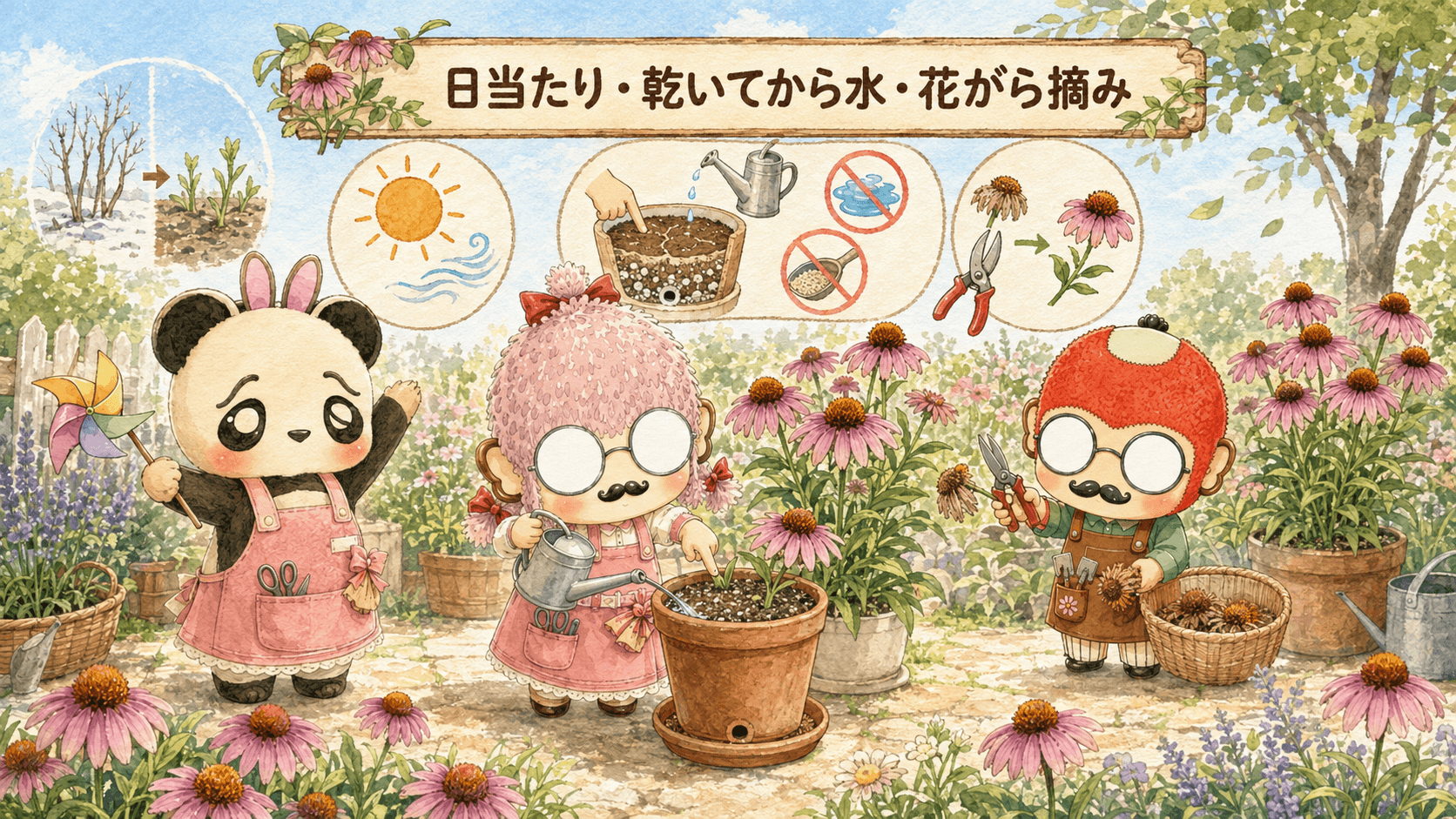 エキナセア栽培の三つのコツ