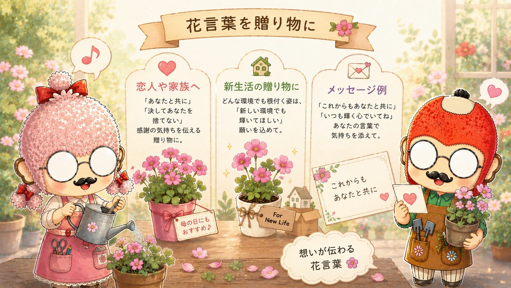 オキザリスの花言葉の活かし方