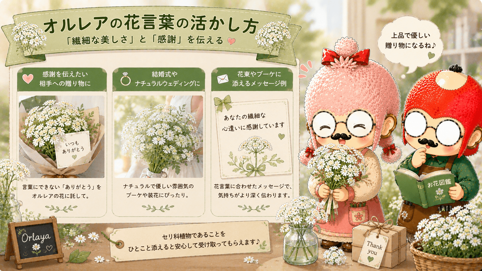 オルレアの花言葉の活かし方
