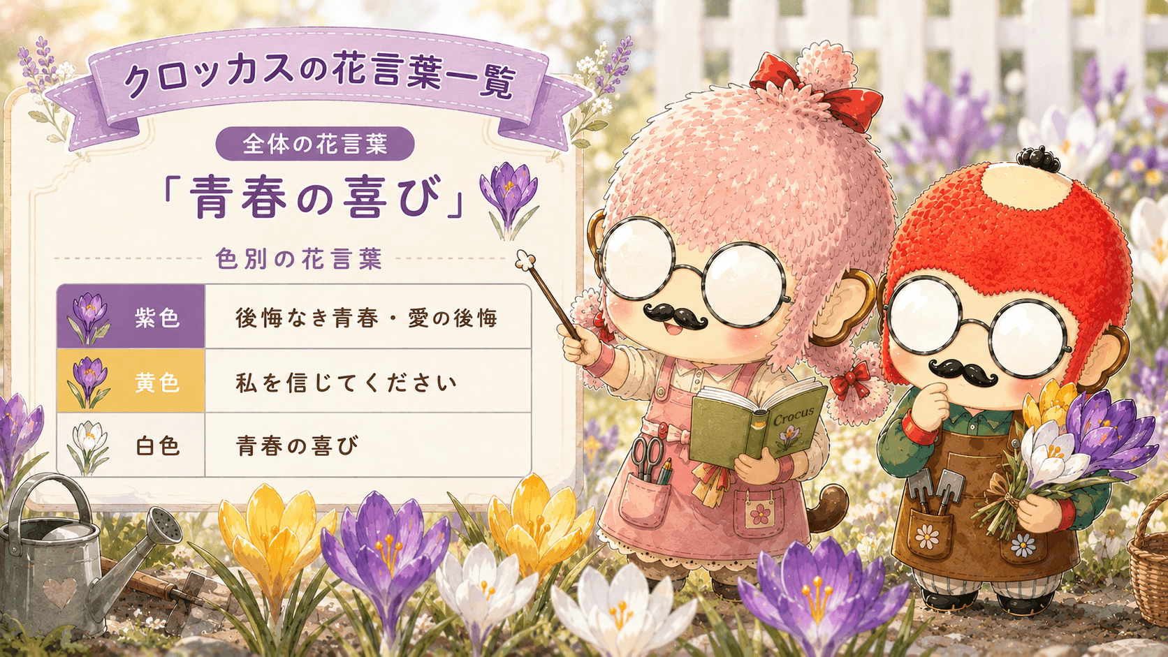 クロッカスの花言葉一覧