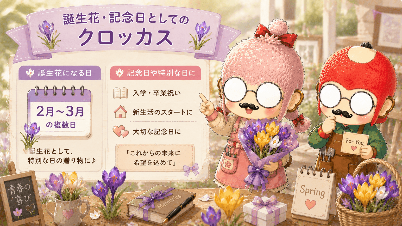 クロッカスの誕生花や記念日
