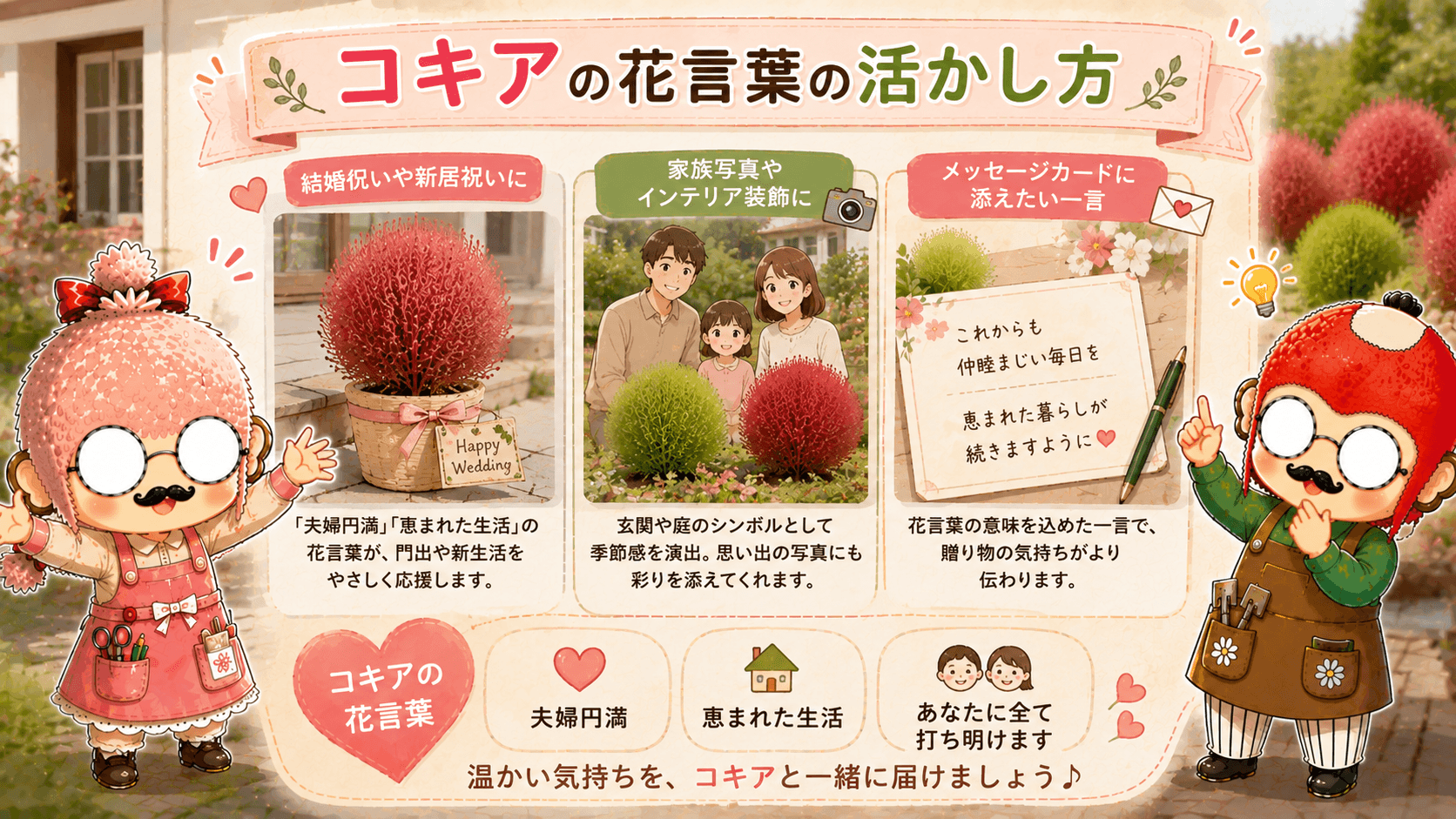 コキアの花言葉の活かし方