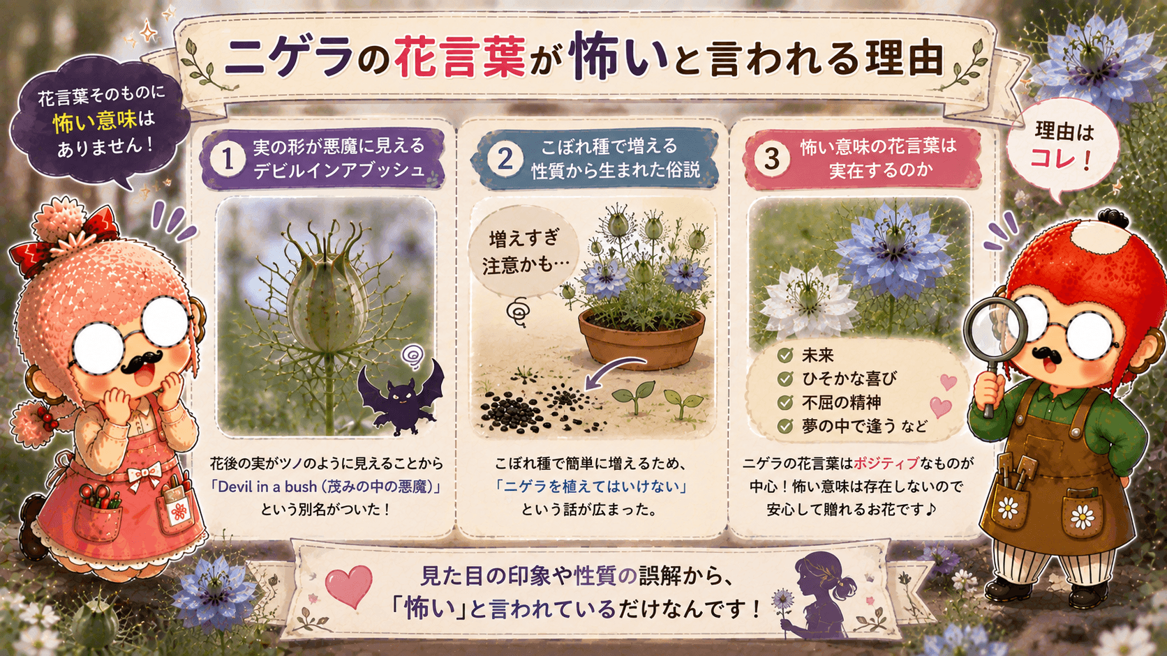 ニゲラの花言葉が怖いと言われる理由