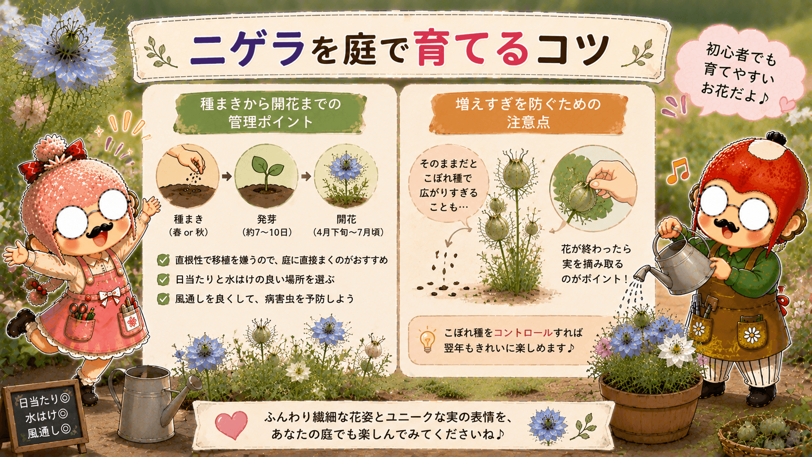 ニゲラを庭で育てるコツ
