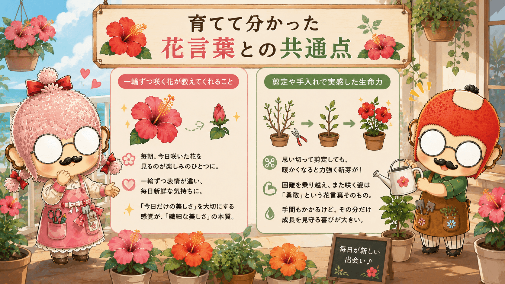 ハイビスカスと花言葉の共通点