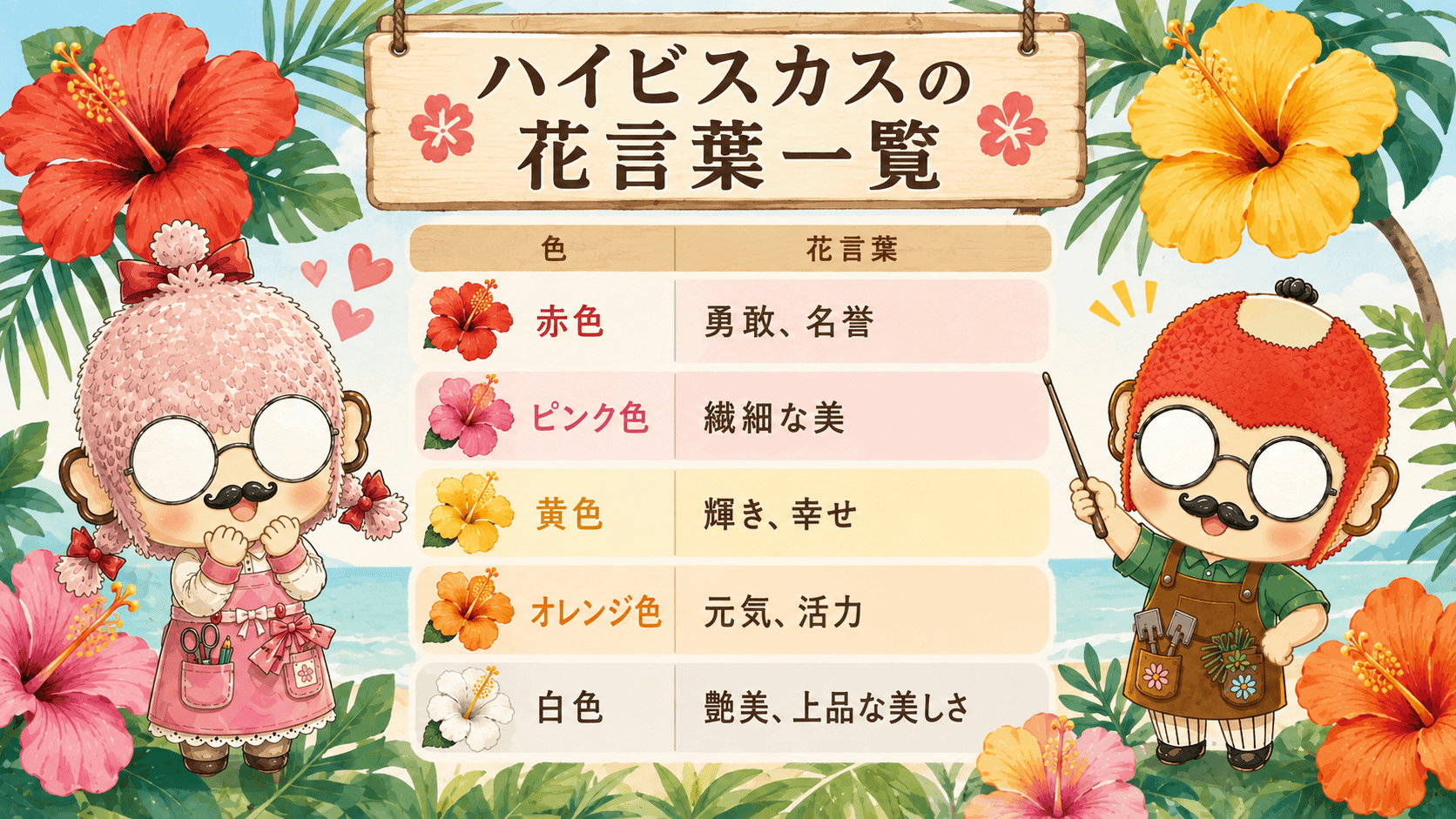 ハイビスカスの花言葉一覧