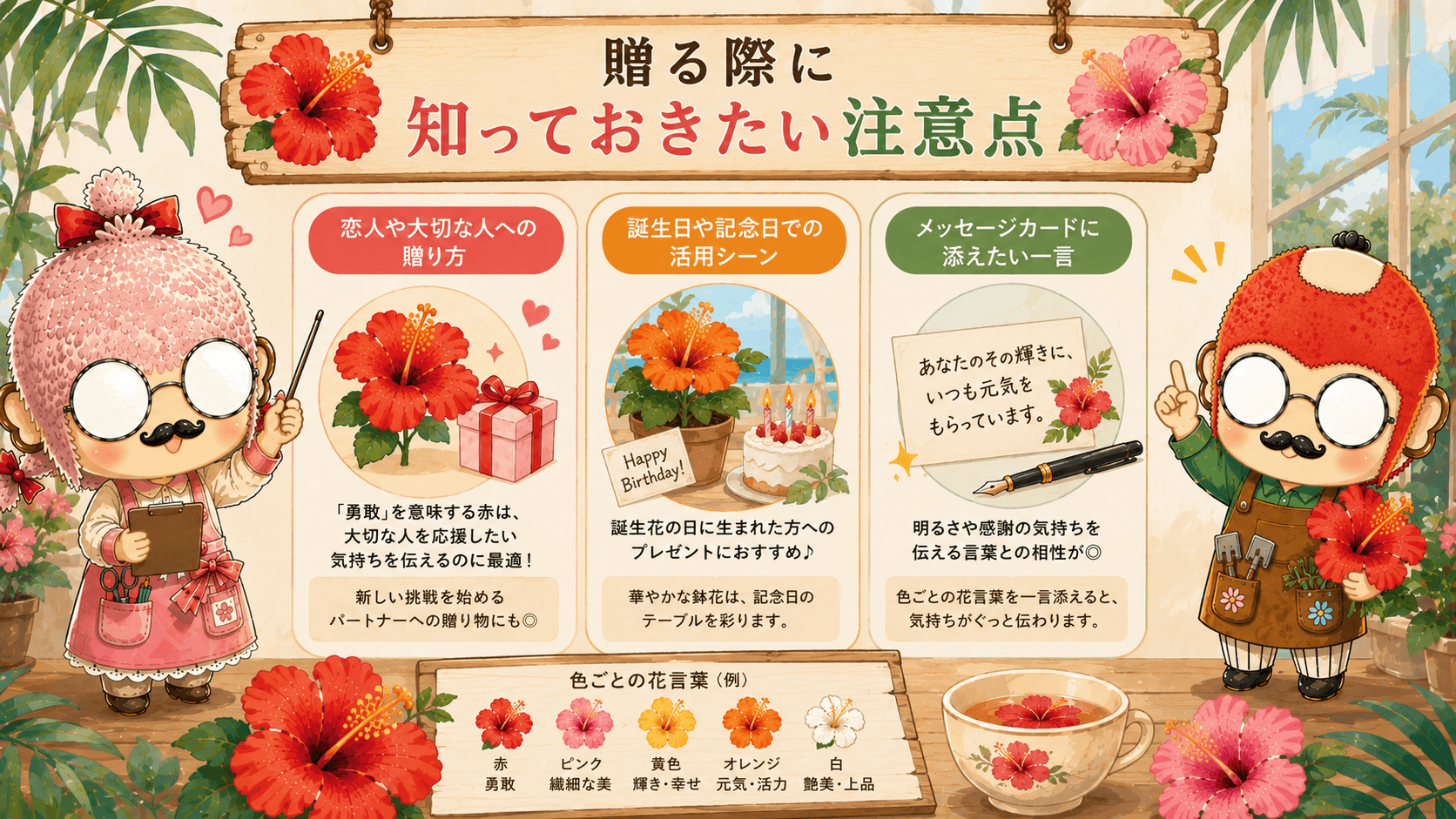ハイビスカスを贈る際の注意点