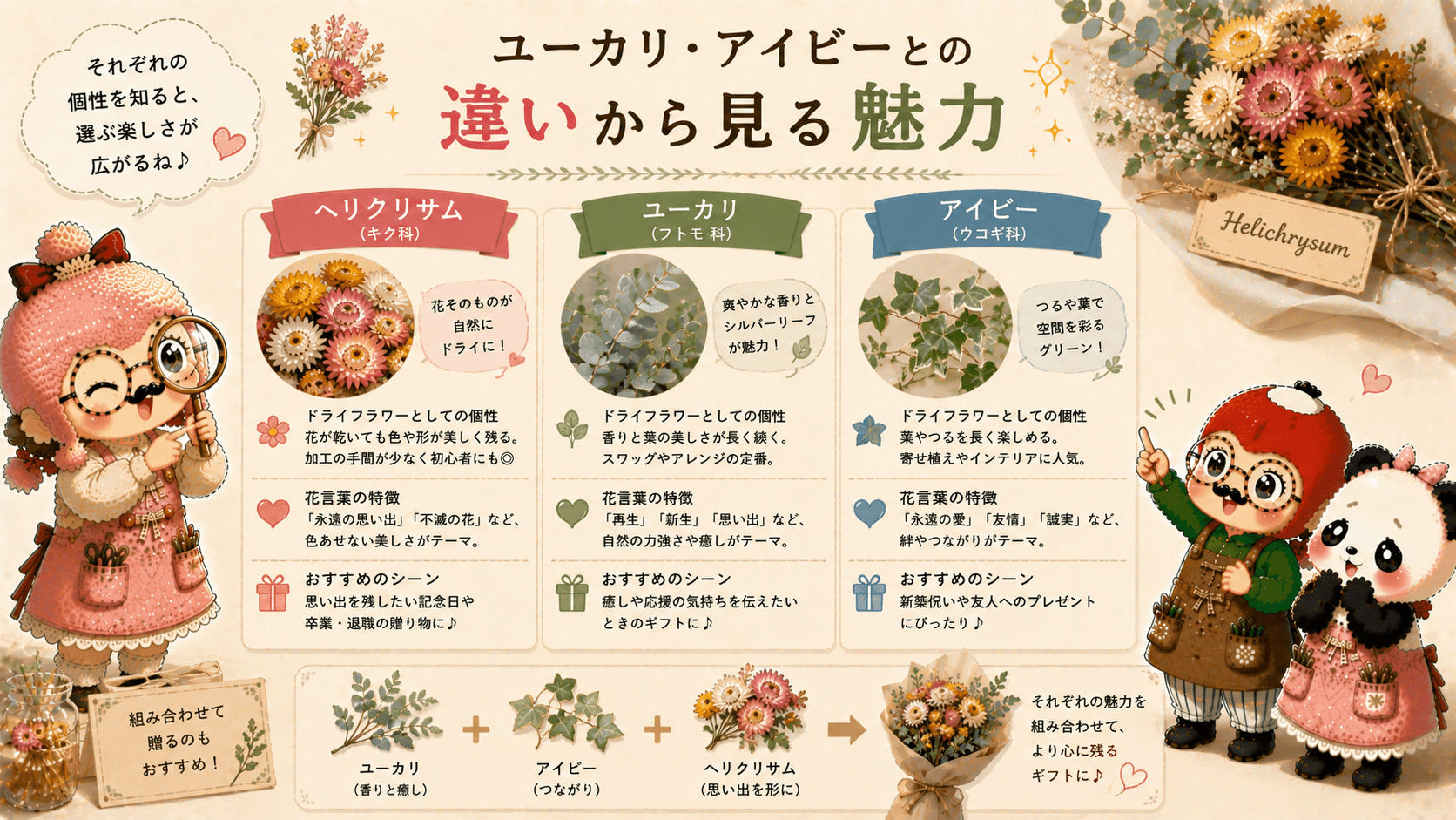 ヘリクリサムと他の花の違い