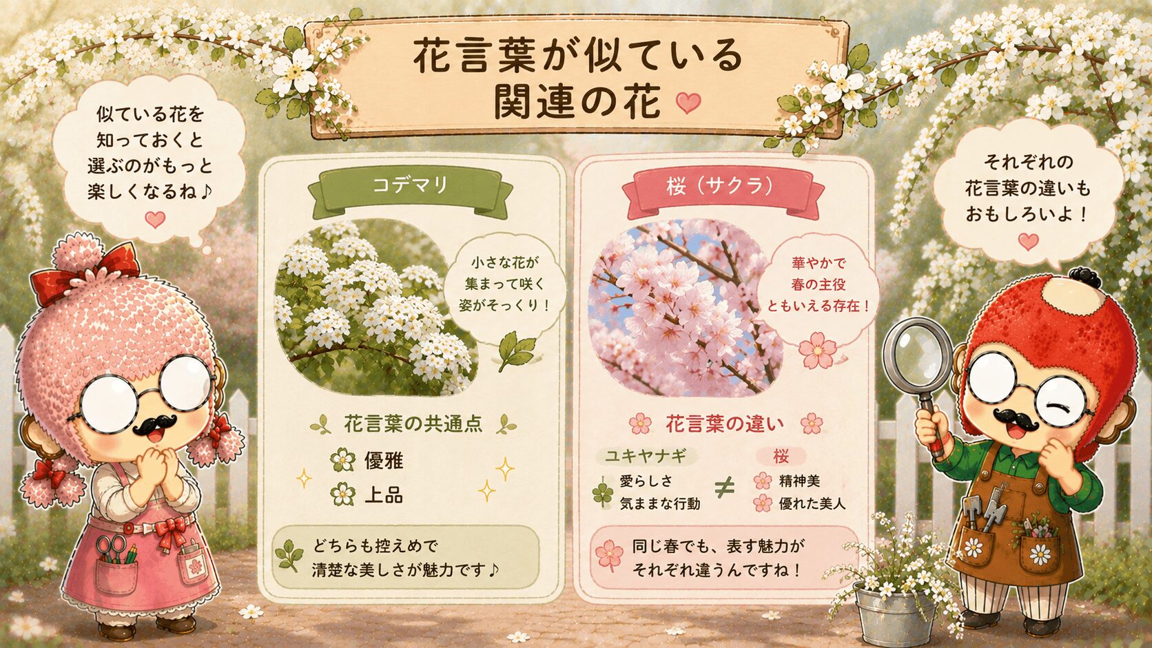 ユキヤナギと花言葉が似ている関連の花