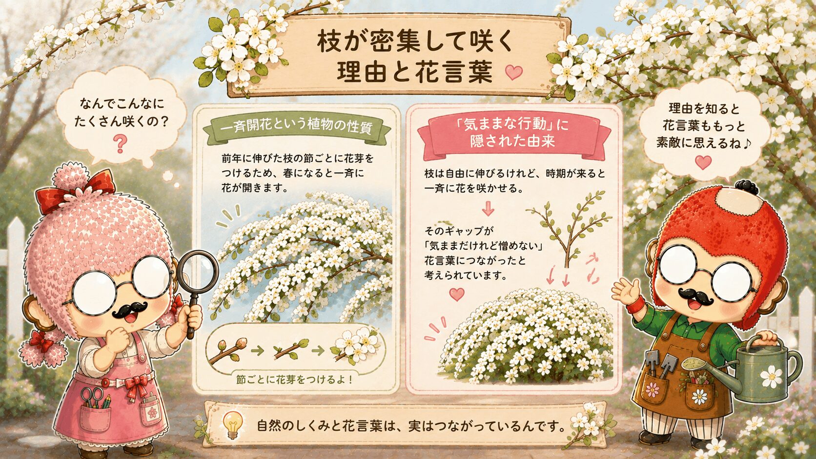 ユキヤナギの枝が密集して咲く理由
