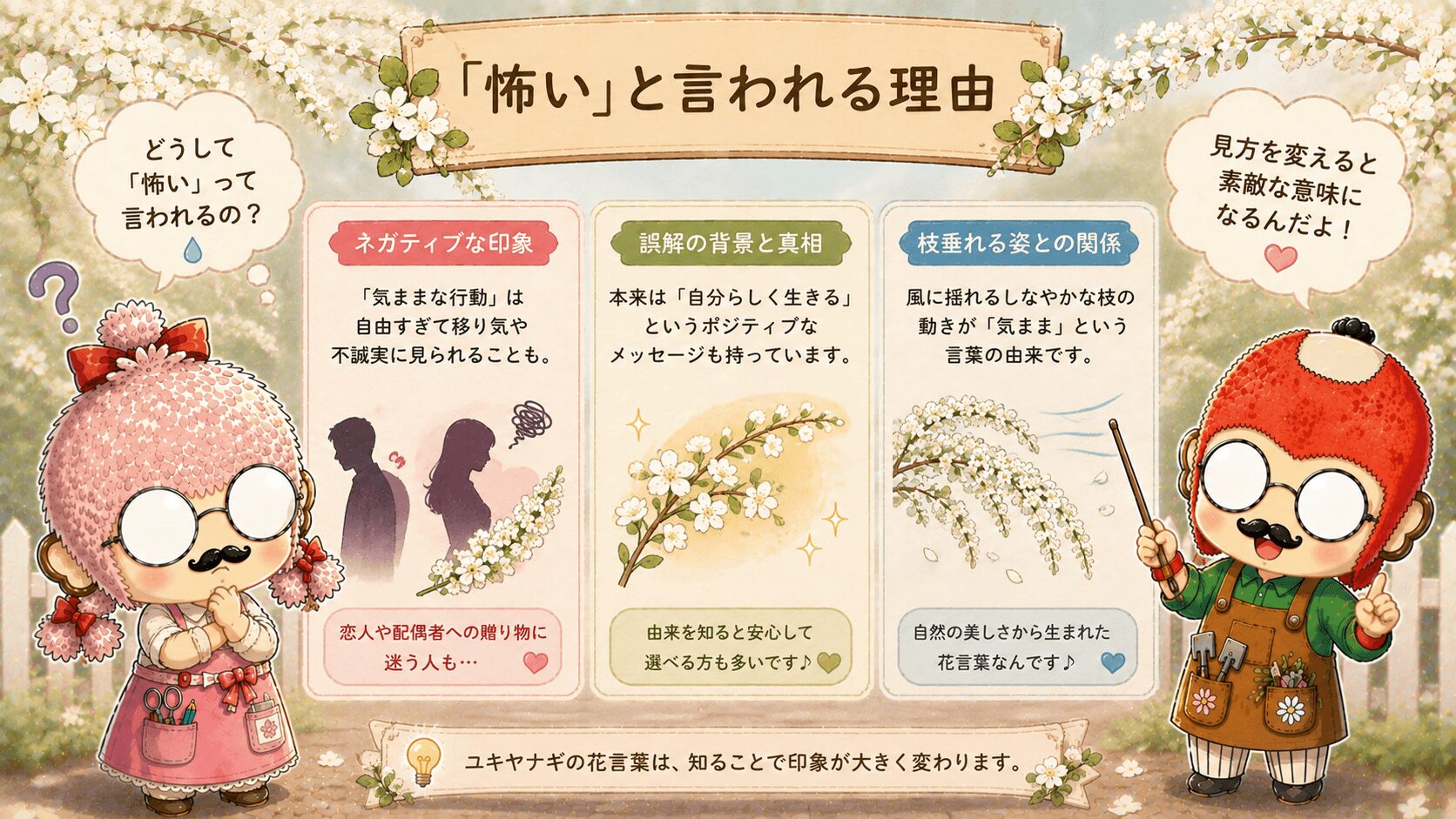 ユキヤナギの花言葉が怖いと言われる理由