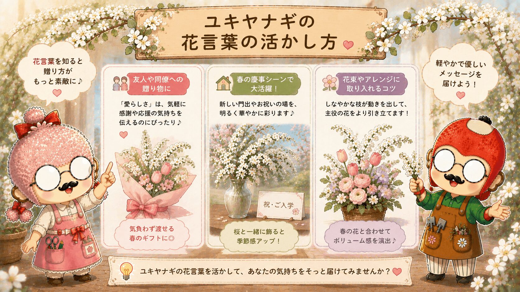 ユキヤナギの花言葉の活かし方