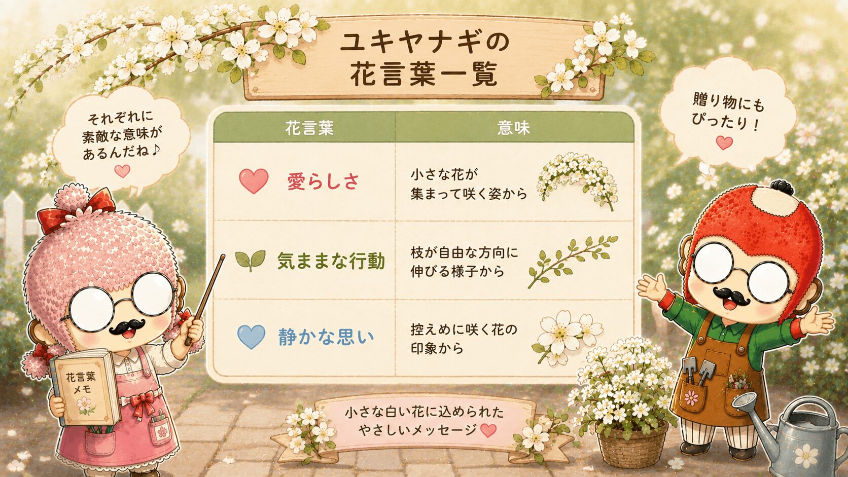 ユキヤナギの花言葉一覧