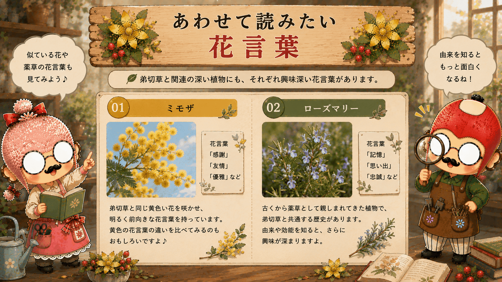 弟切草の花言葉に似ている花々