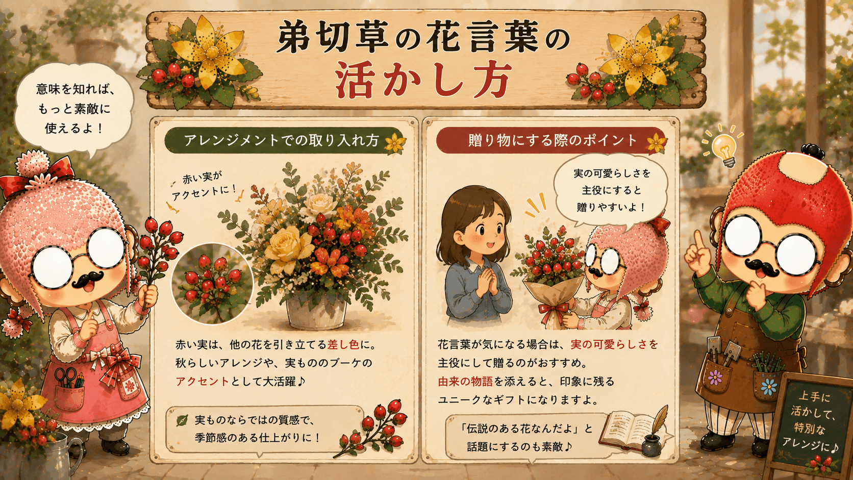 弟切草の花言葉の活かし方