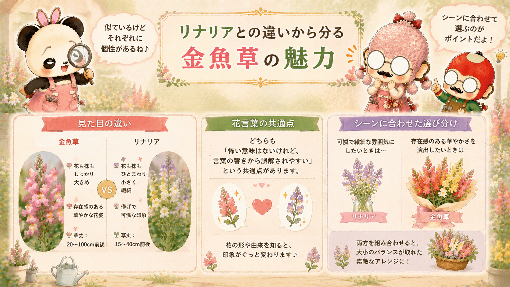 金魚草とリナリアの違い