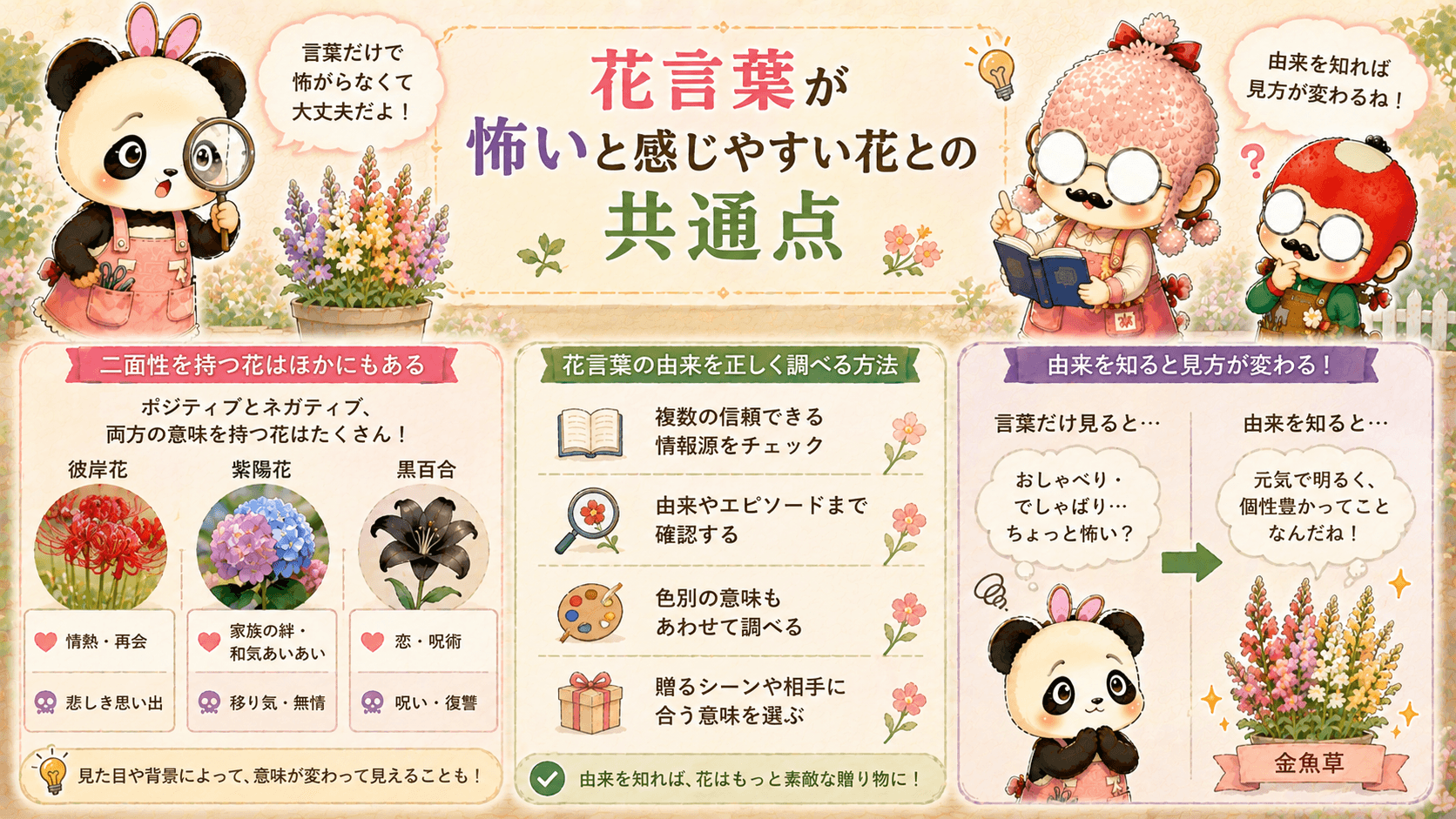 金魚草の怖い花言葉に似た花々