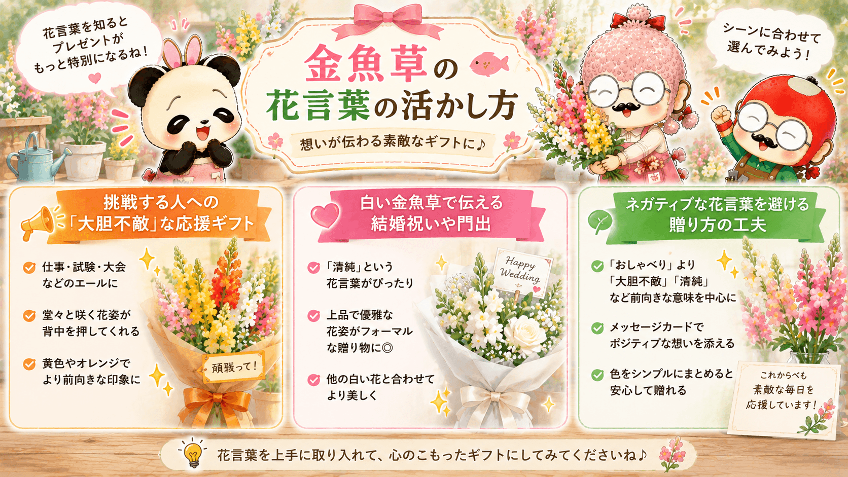 金魚草の花言葉ギフト術
