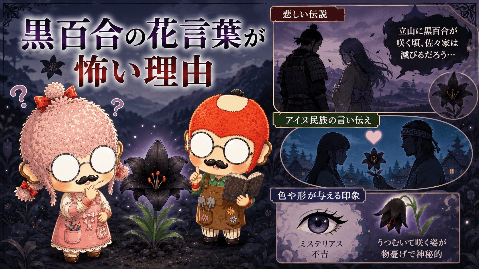 黒百合の花言葉が怖い理由